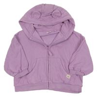 Levandulová prepínaci oversize mikina s kapucňou s uškami Next