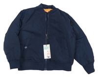 Nové - tmavomodrý šusťákový jarní zateplený bomber PRIMARK