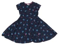 Tmavomodré šaty s jednorožcami a hviezdičkami Bluezoo