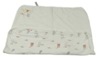 Bílá fleecová podšitá deka s Pú a Prasátkem George