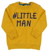 Horčicová mikina s nápismi George