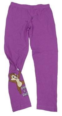 Fialové legíny s Chipem Disney