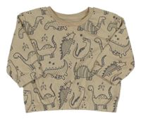 Béžová oversize mikina s dinosaury PRIMARK