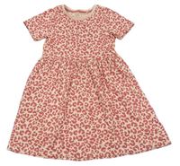 Ružové bavlnené šaty s leopardím vzorom Hullabaloo
