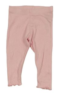 Svetloružové rebrované legíny Primark