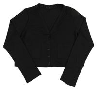 Čierna úpletová prepínaci crop mikina New Look