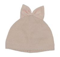 Ružová podšitá čapica s mašlou zn. Next