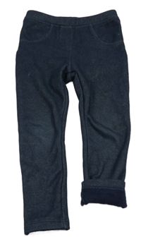 Tmavomodré zateplené tregíny riflového vzhledu Lupilu