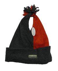 Nové - Tmavošedo-hnědá fleecová čepice s třásněmi