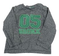 Tmavosivé melírované tričko s číslom F&F