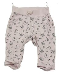 Ružové kvetované ľahké tepláky s Mickeym C&A