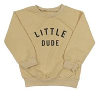 Béžová mikina s nápisom