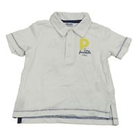 Bílé polo tričko s písmenem Primigi