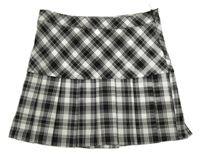 Čierno-biela kockovaná skladaná sukňa Page One Young