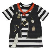 Černo-bílé tričko - pirát H&M