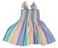 Farebné pruhované šaty
