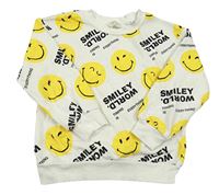 Smotanová mikina so smajlíkmi H&M