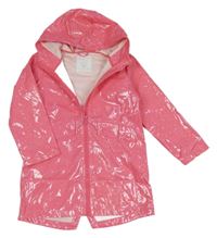 Růžová třpytivá nepromokavá parka s kapucí Matalan
