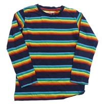 Tmavomodro-farebné pruhované tričko Next