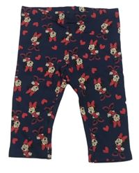 Tmavomodré vzorované legíny s Minnie Disney