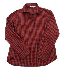 Červeno-černá kostičkovaná košile H&M
