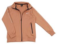 Broskvová propínací sportovní mikina s logem - Nike