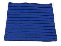 Modro-čierna pruhovaná bavlnená sukňa H&M