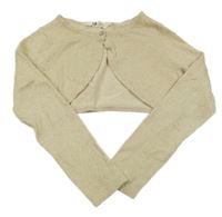 Zlaté trblietavé prepínaci svetrové bolerko H&M