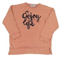 Ružová mikina s nápisom