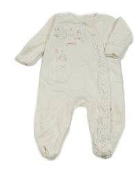 Smotanový overal s králikmi a volánikmi Next