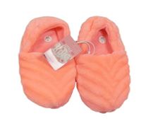 Nové - ružové neónové plyšové domáceé papučky Matalan vel. 24