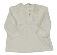 Bílé triko s knoflíčky H&M