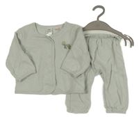 Nové - 2 set - mintová propínací mikina + tepláky H&M