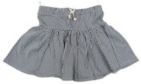 Bielo-tmavomodrá pruhovaná kolová sukňa C&A