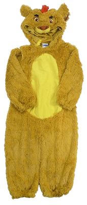 Kockovaným - Okrovo-horčicová chlpatá kombinéza s kapucí - Lví hlídka zn. Disney