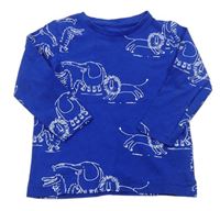 Zafírové tričko so zvířaty zn. M&S