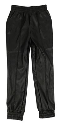 Čierne koženkové cuff nohavice Primark