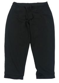 Čierne crop športové tepláky Sports