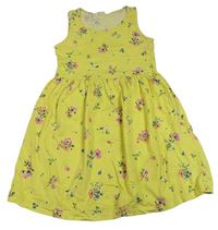 Žlté kvetované šaty H&M