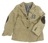 Béžové menšestrové podšité sako s číslom H&M