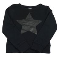 Čierna mikina s hviezdou zn. C&A