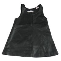 Čierne koženkové šaty Zara