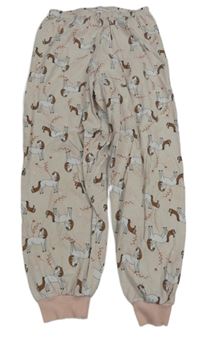 Béžové pyžamové nohavice s koníky Calida