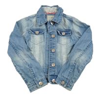 Světlemodrá crop riflová bunda Next