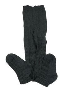 Tmavošedé vzorované punčocháče Primark