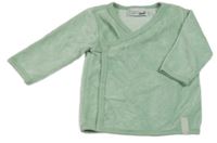 Zelená rebrovaná zamatová zavinovací mikina Ergee