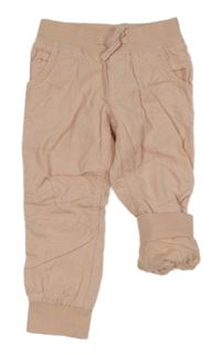 Světlerůžové podšité cuff manšestráky s úpletovým pasem H&M