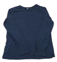 Tmavomodré tričko H&M