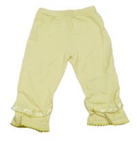 Světležluté legíny s volánky 