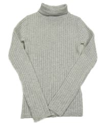 Svetlosivý rebrovaný svetrový rolák Primark